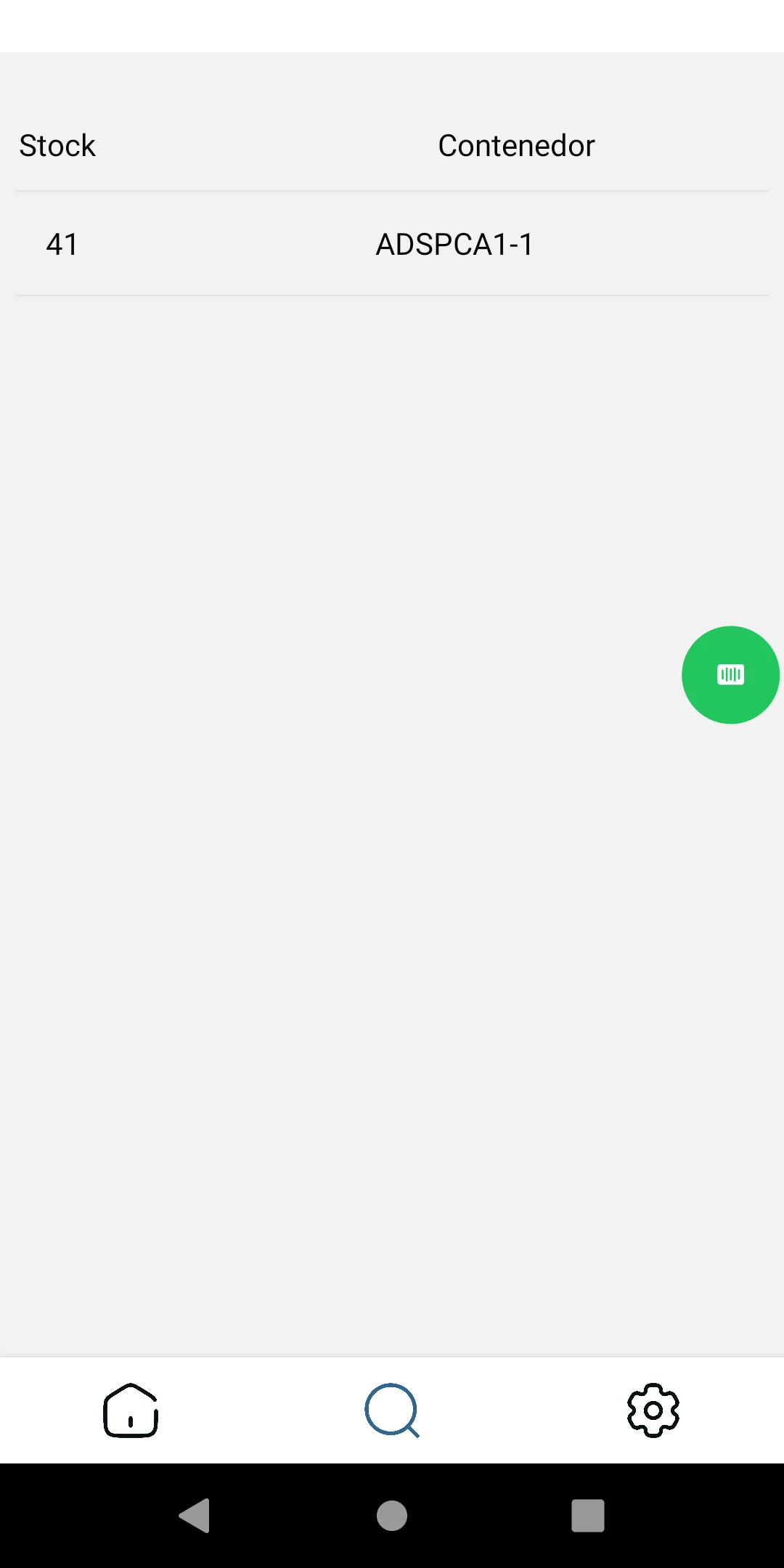 Pantalla de la app Saga: En dónde tengo stock